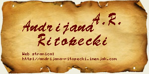 Andrijana Ritopečki vizit kartica